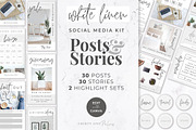 Instagram Template Bundle | Linen, a Social Media Template by Thirty One Palms Studio (Thumbnail 1 of 12)