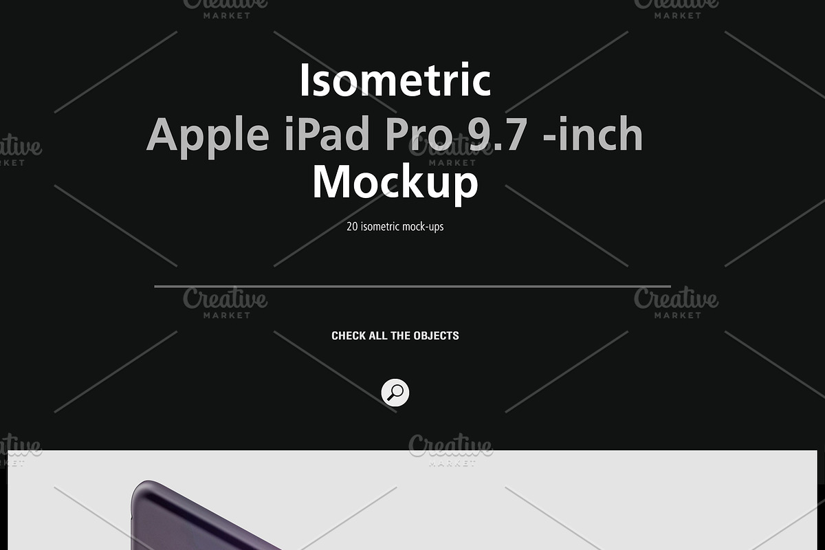 Isometric Apple iPad Pro 9.7 Mock-up, an iPhone Mockup by IsometricWorld (Photo 8 of 12)