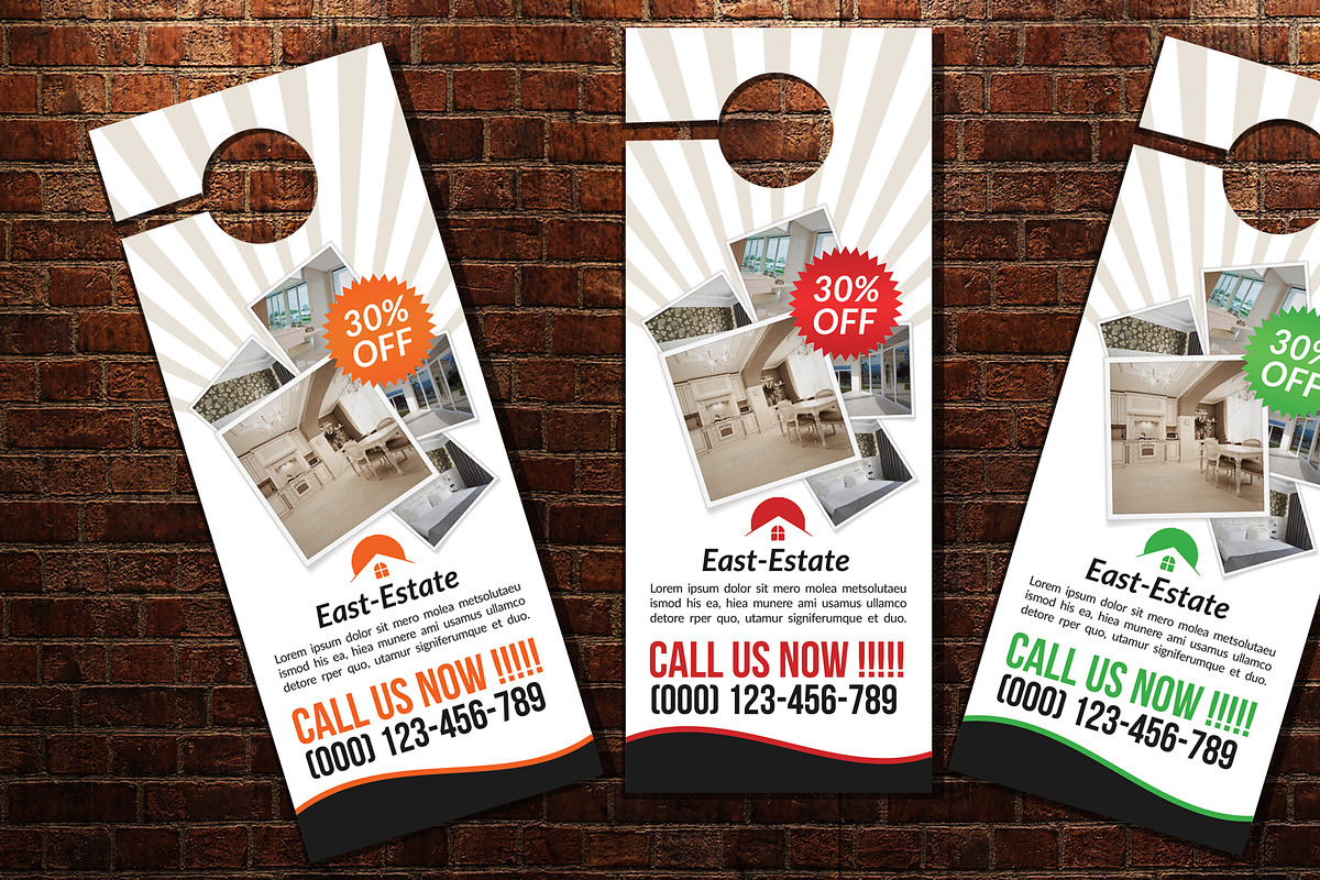 Real Estate Door Hanger, a Stationery Template by Business Flyers (Photo 3 of 3)