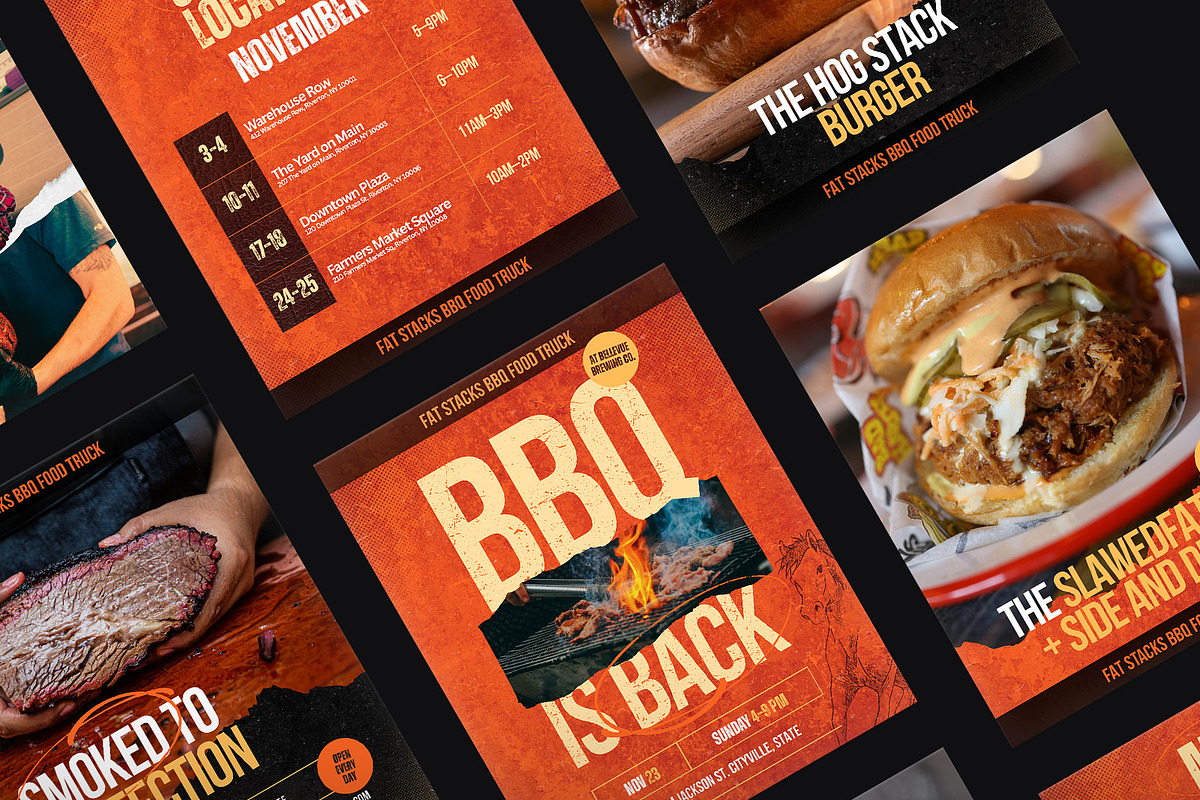 BBQ Food Truck Canva Templates
