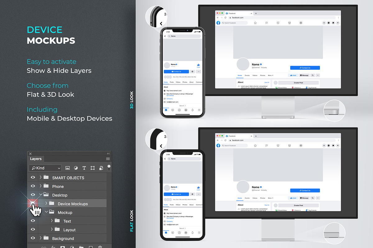 Social Media Mockups Bundle 2020, a Social Media Template by FEINGOLD (Photo 4 of 7)