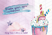 Chubby Unicorn Party Clipart, a Food Illustration by Tubigan Art (Thumbnail 2 of 3)