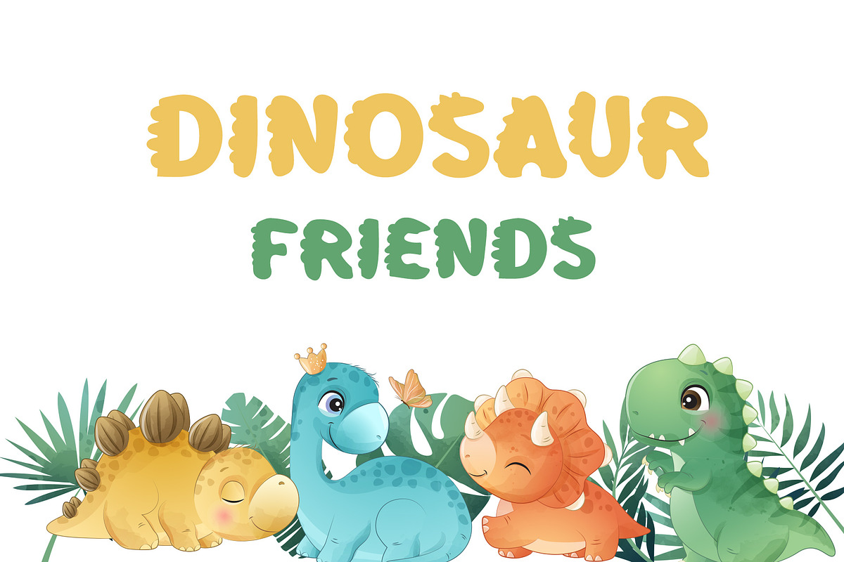 Dino Love - Dinosaur Font, a Font by vladocar (Photo 3 of 6)