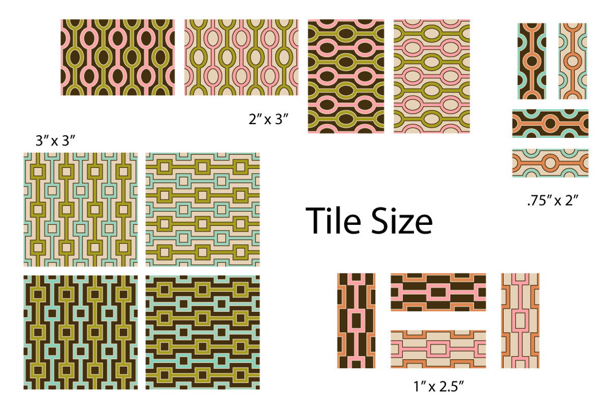 Retro Palette Seamless Geometrics, a Pattern Graphic by Melissa Held Designs (Photo 3 of 3)