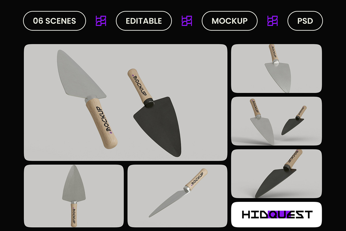 Hand Garden Shovel Mockup, a Household Mockup by hiddemaru (Photo 2 of 4)