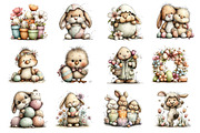 Whimsical Easter Clipart Bundle, an Illustration by Dream Creation (Thumbnail 4 of 4)