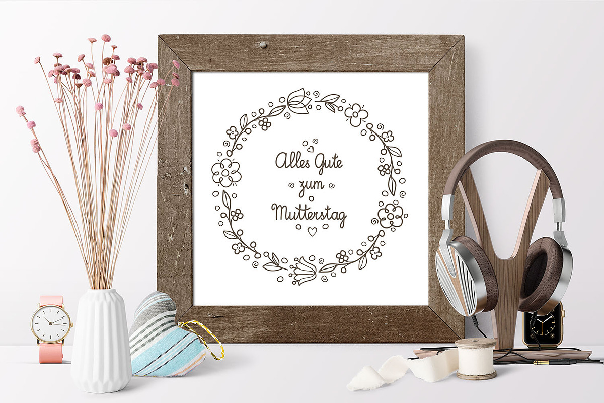 Mothers day Alles Gute zum Muttertag, a Decorative Illustration by Zoya Miller (Photo 6 of 9)