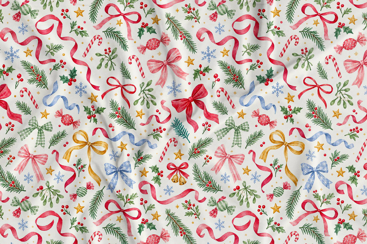 Quirky Christmas Patterns Bundle, a Pattern Graphic by Olya Creative (Photo 10 of 19)