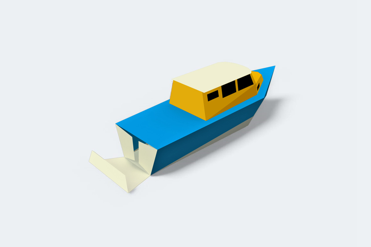 Fishing boat favor - 3d papercraft, a Print Template by PAPER amaze (Photo 5 of 6)