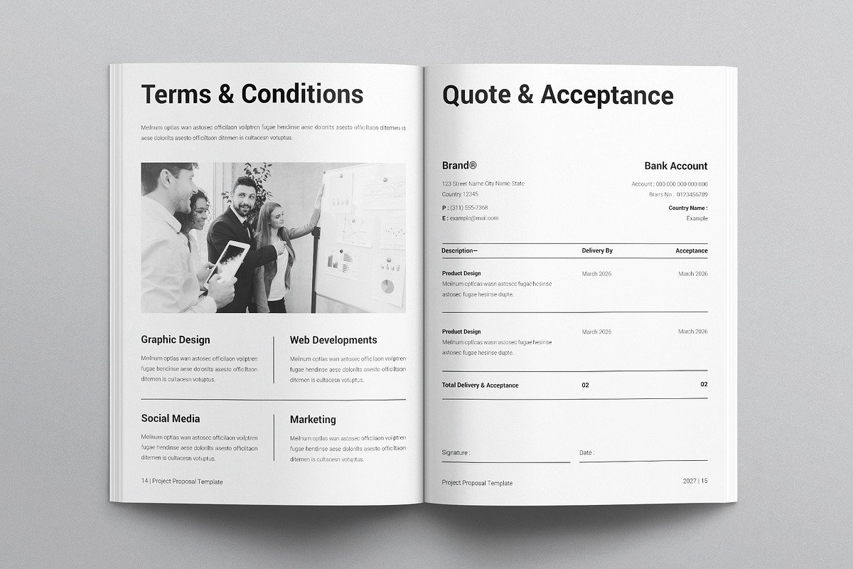 Project Proposal Template, a Brochure Template by E-Type (Photo 6 of 7)