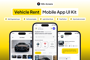 RentQu - Car Rental UI Kit App, an UI Kit Template by Moni Studio