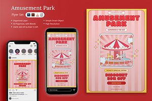 Merudo - Amusement Park Flyer Set, a Flyer Template by Attype