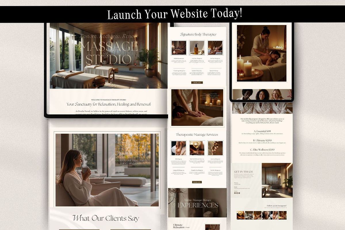 Massage Spa Therapist Booking Website preview 8