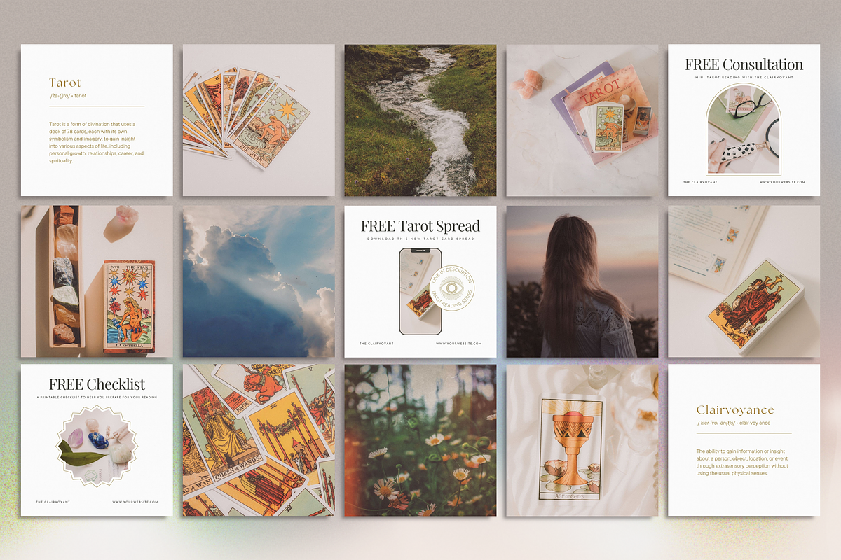 The Tarot Reader Social Media Bundle, a Social Media Template by The Flossy Finch (Photo 4 of 15)