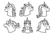 Unicorns Clipart Collection, an Animal Illustration by Gulnara Sabirova (Thumbnail 5 of 20)