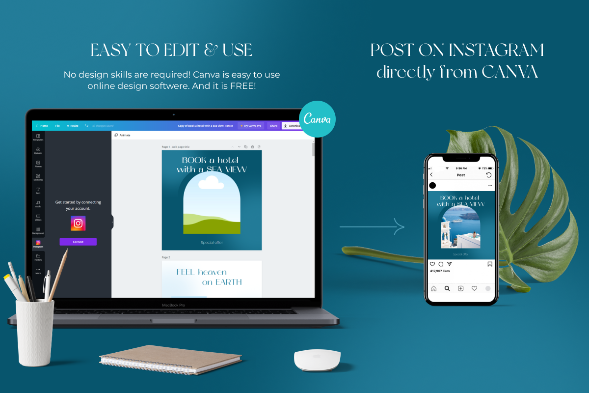 Luxury Instagram post template CANVA, a Social Media Template by Make It Yours Lab. (Photo 9 of 11)