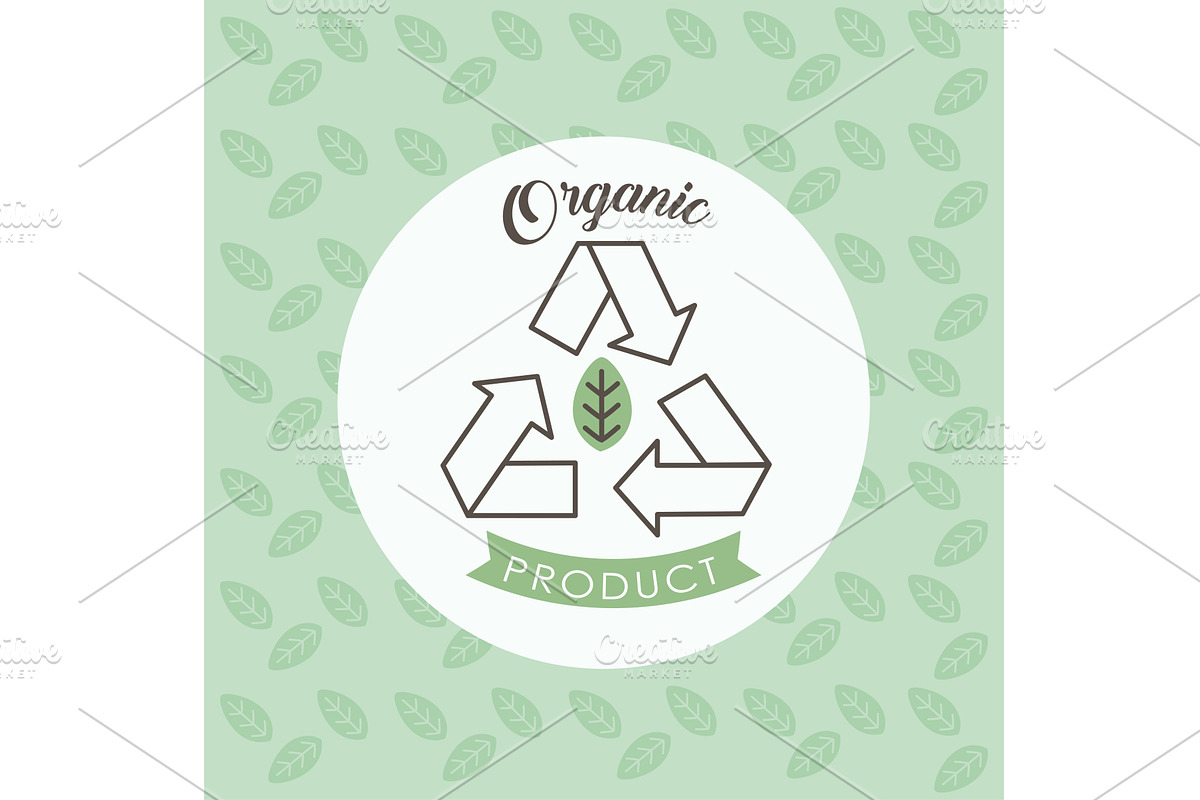organic product label, an Illustration by studiogstock