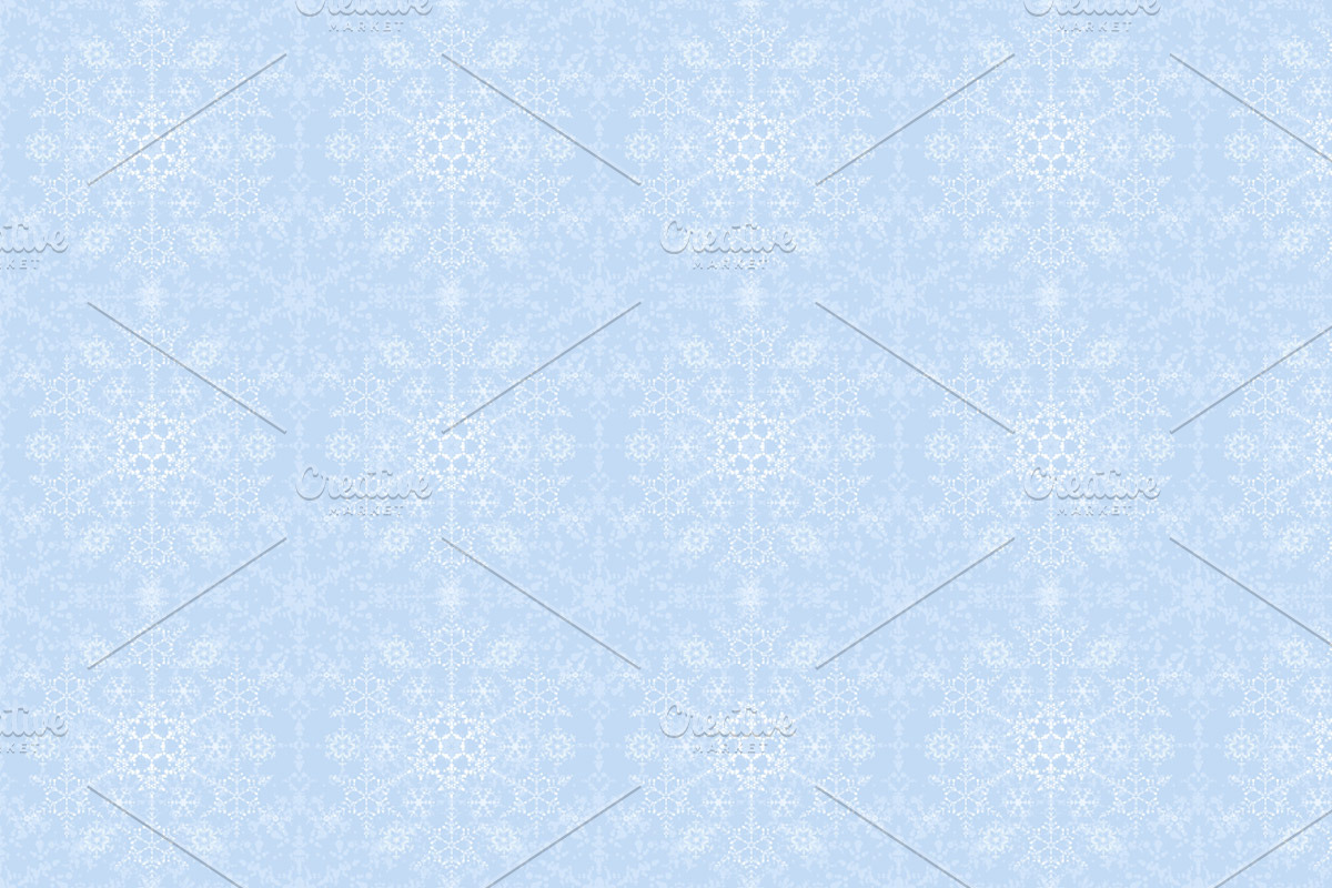 Seamless Snowflakes Pattern Tile preview 2