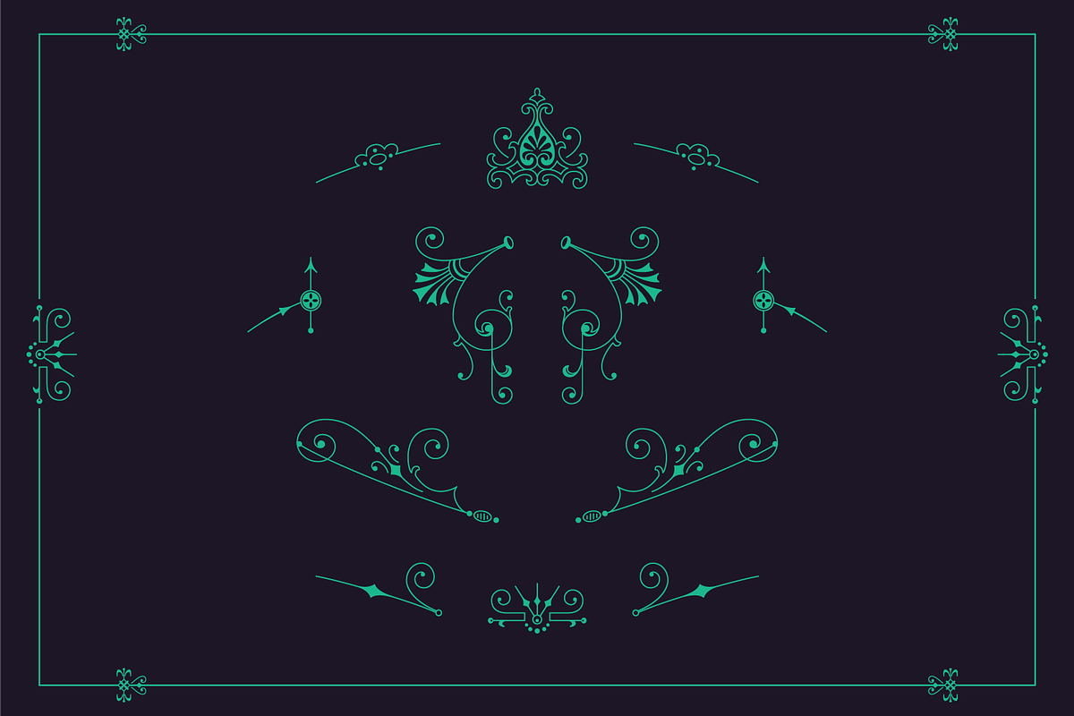 Decorative Vector Ornaments 2, a Decorative Illustration by digiful (Photo 3 of 5)