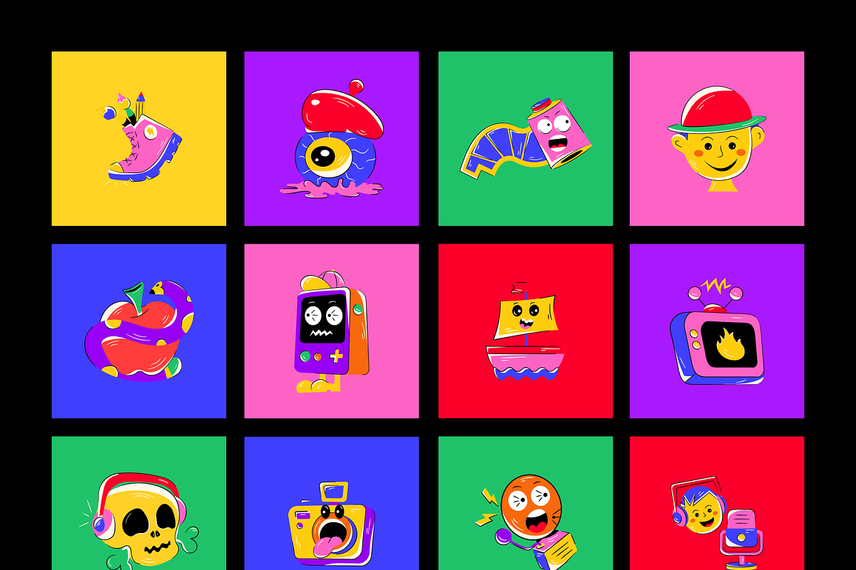 Animated Funny Stickers, a Duotone Icon by Vectors Market (Photo 7 of 8)