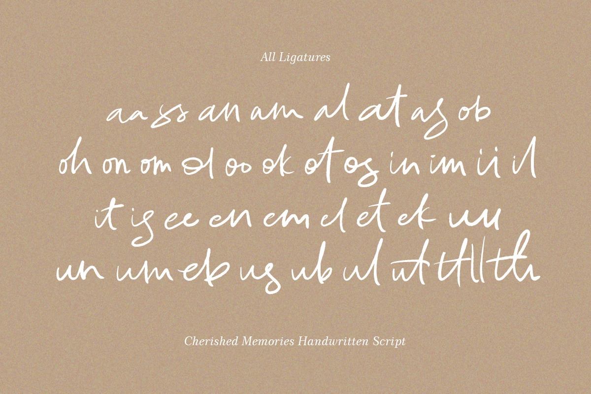 Cherished Memories Handwritten Font, a Handwritten Font by Littlehand (Photo 5 of 9)