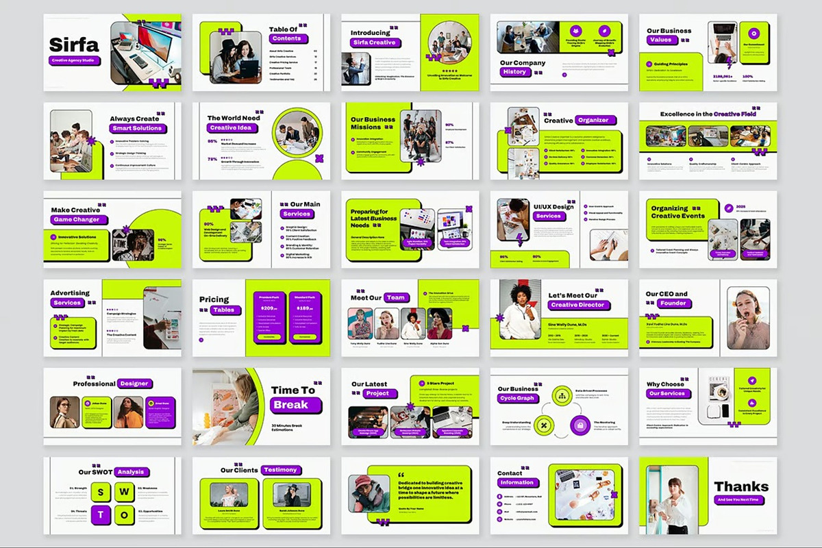 Creative Agency Studio Google Slides preview 8