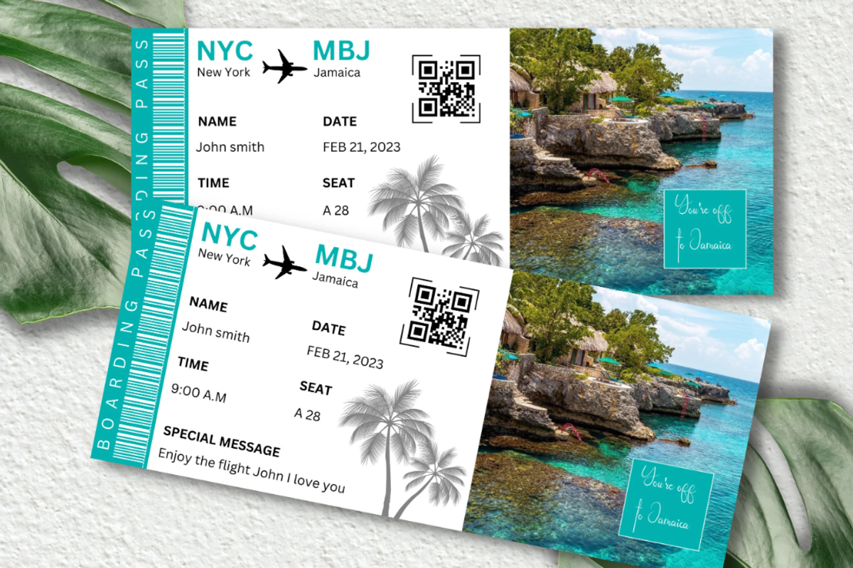 Editable Boarding Pass Template, a Card Template by YasdeyDesigns (Photo 1 of 7)