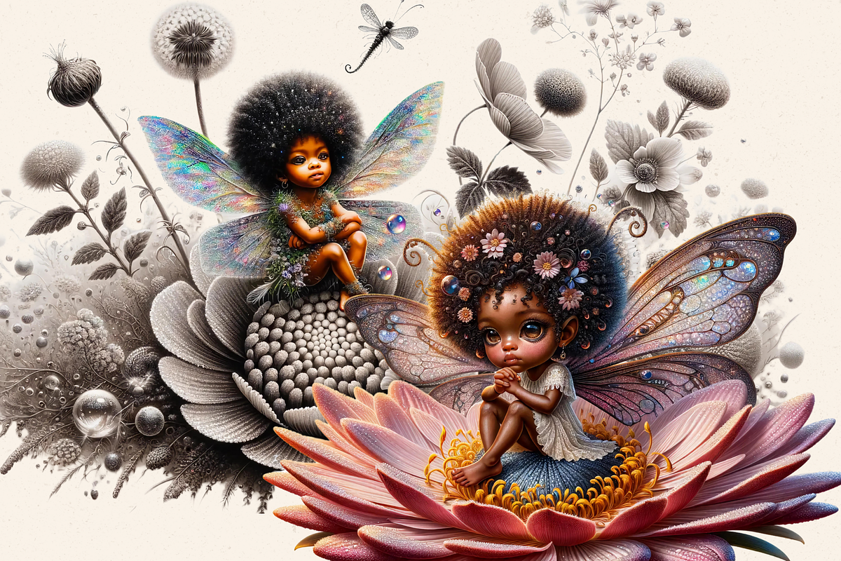 LOTUS MAGICAL FAIRIES CLIPART, a Person Illustration by Daring Digies (Photo 3 of 11)