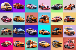 125 Animoji Style Avatars Vehicles