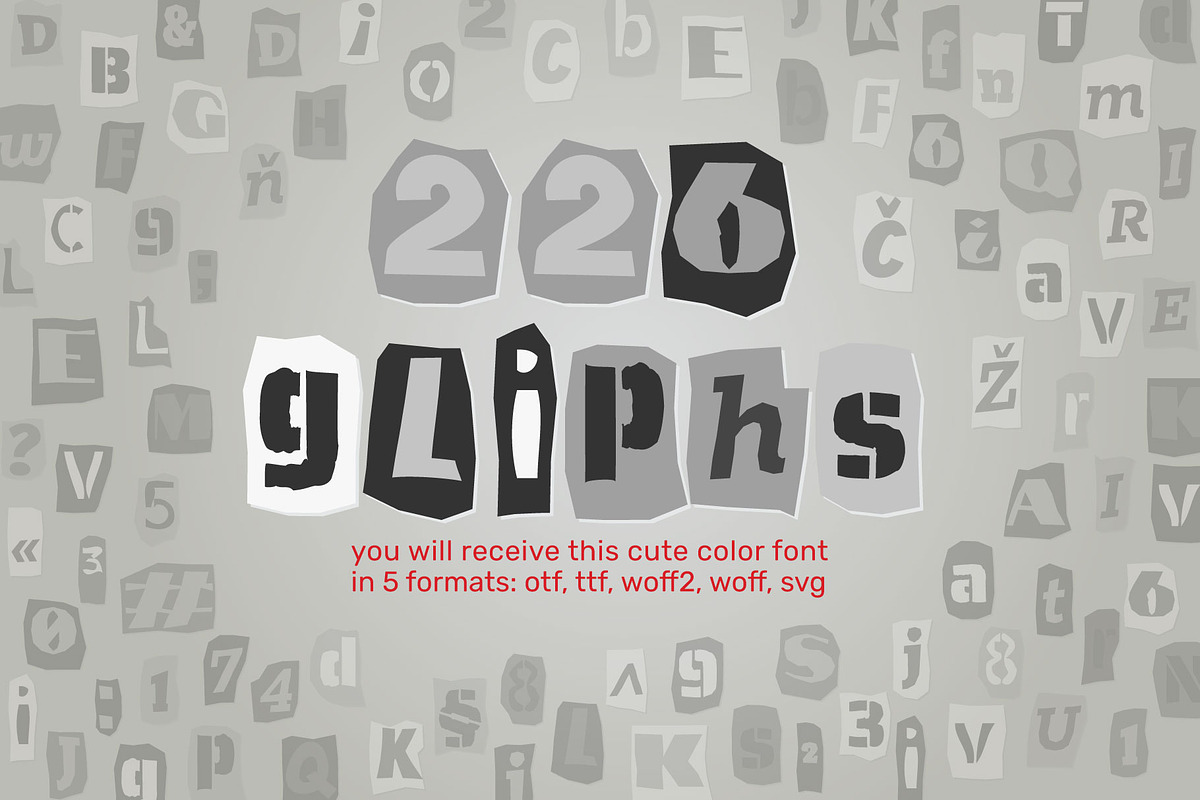 Cut News gray color font, a Sans Serif Font by Zimages (Photo 2 of 9)