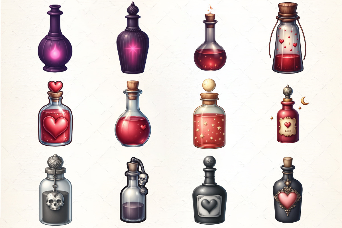Gothic Love Potion Sublimation Clipa, an Illustration by CrexoraLab (Photo 2 of 5)