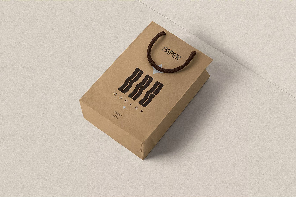 Paper Bag MockUp, a Packaging Mockup by megostudi0 (Photo 5 of 7)