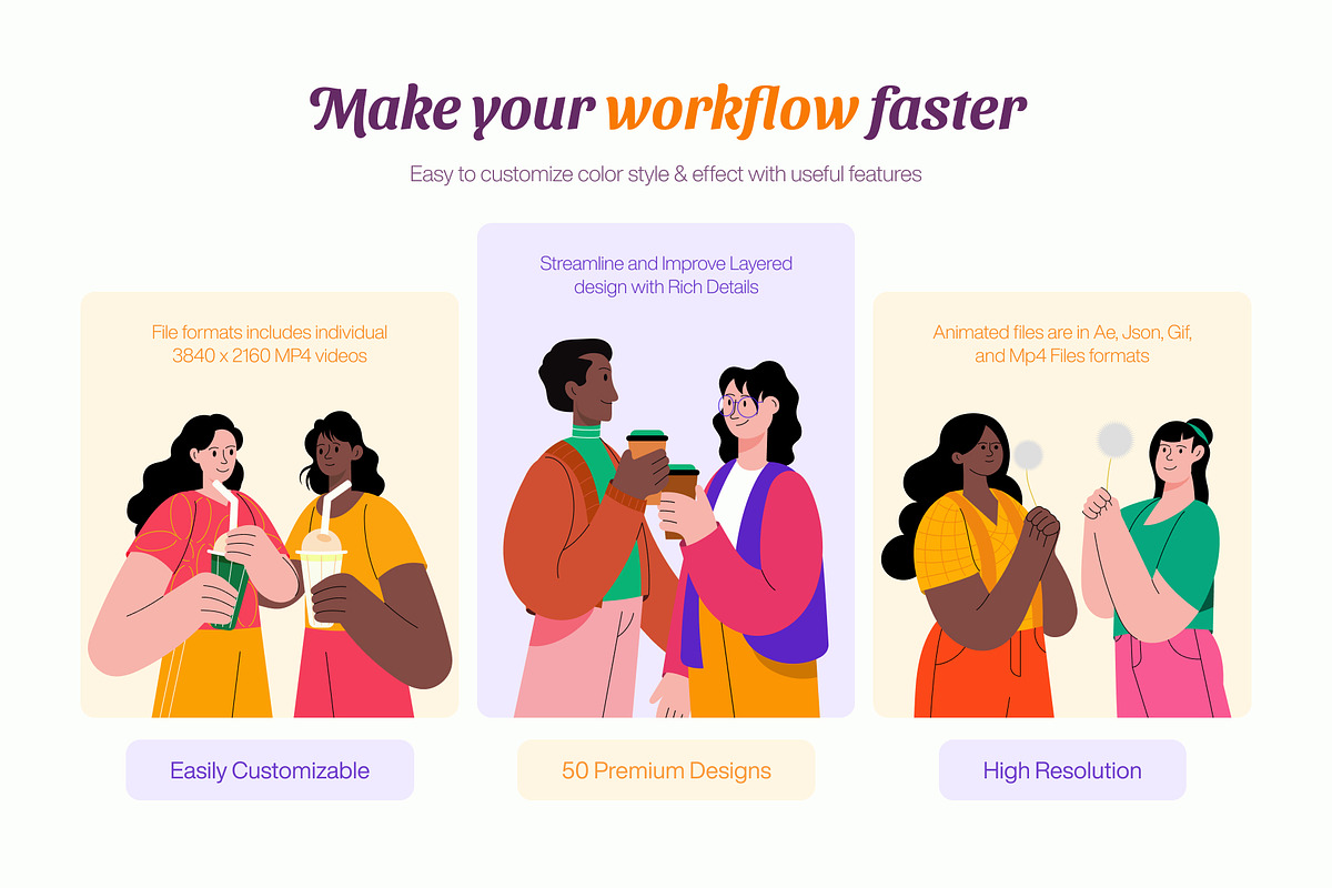 Animated Friends Illustration Art, a Person Illustration by Vectors Market (Photo 2 of 5)