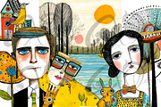 Playful Portraits & Patterns, a Person Illustration by NiiiNArt (Thumbnail 5 of 7)