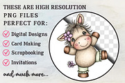 Whimsical Valentine Donkey Clipart, an Animal Illustration by RobertsArt (Thumbnail 2 of 7)