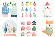 Watercolor Cute Christmas Clipart, an Illustration by Black Bird Studio (Thumbnail 6 of 6)