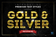 Gold & Silver #6 - 20 Text Styles, a Layer Style Add-On by Jonas Stensgaard (Thumbnail 6 of 23)