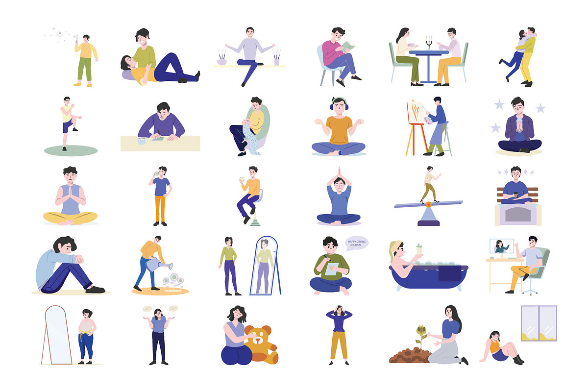 Mental Health Awareness Illustration, an Illustration by Vector Portal (Photo 2 of 5)