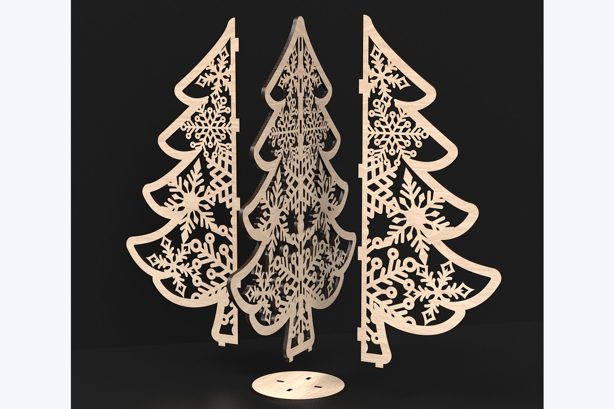 Standing Snowflake Christmas Trees, an Object Graphic by ThemeXDigital (Photo 8 of 8)