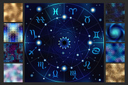 Astrology set. Seamless patterns., an Object Illustration by tkdesign (Thumbnail 1 of 10)