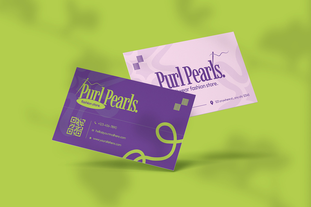 Knitwear Fashion Store Business Card, a Business Card Template by VUNIRA (Photo 2 of 3)