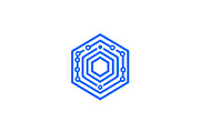 Hexagon Tech Modern Logo, a Branding & Logo Template by Vectorium Studio (Thumbnail 1 of 9)