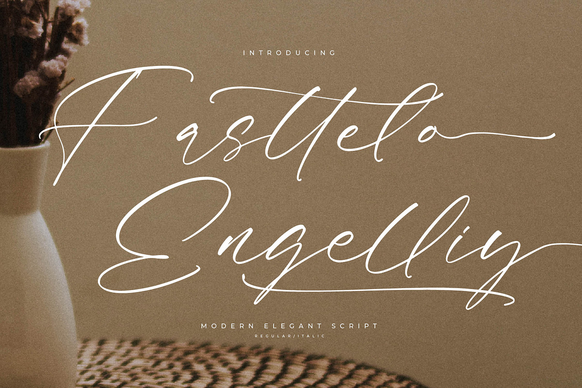 Fasttelo Engelliy Elegant Script, a Script Font by Letterena Studios Script (Photo 1 of 15)
