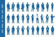 People Silhouettes Vector Collection, a Person Illustration by nandinigraphics (Thumbnail 1 of 5)