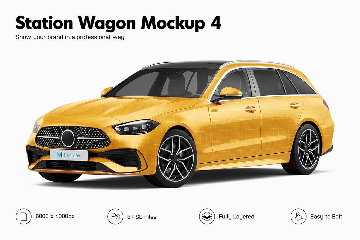 Station Wagon Mockup 4, a Product Mockup by Mockupix (Photo 1 of 12)
