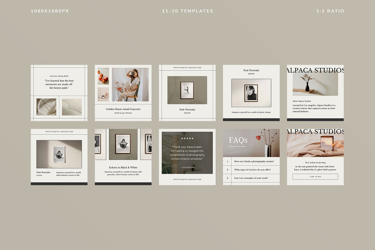 Alpaca Social Media Kit, a Social Media Template by Ruben Stom (Photo 19 of 19)