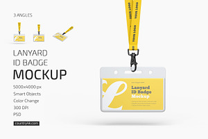 Lanyard ID Badge Mockup Set