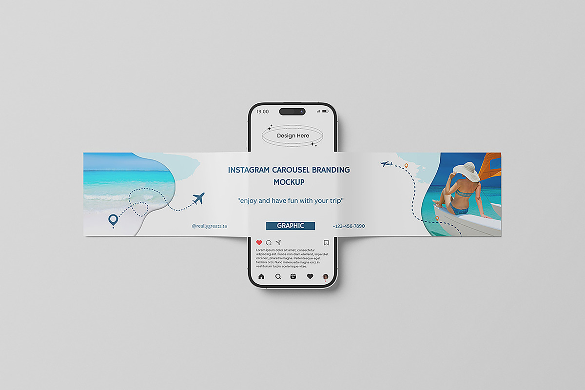 Carousel Branding Mockup, an iPhone Mockup by Difa Design (Photo 2 of 5)