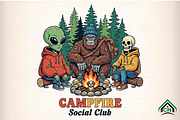 Campfire Social Club PNG, an Illustration by Craft Nest (Thumbnail 1 of 6)