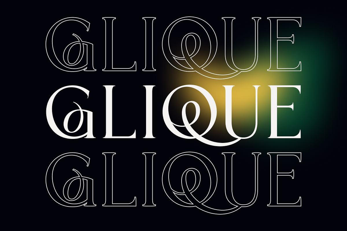 Glique Serif Display, a Font by Fitrah Type (Photo 1 of 13)